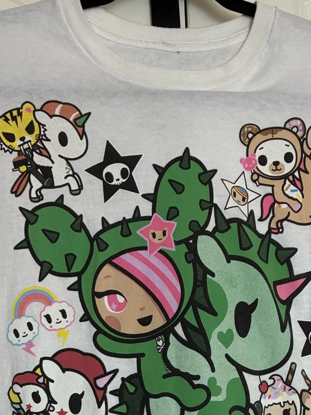 tokidoki Multicolor Cactus Character Graphic Tee - White size L - Picture 6 of 9